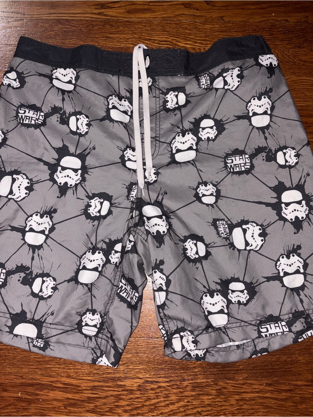 Star Wars Black and White Mesh Lined Swim Trunks